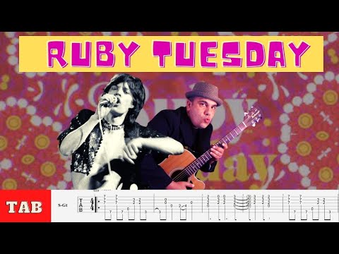 Ruby Tuesday - The Rolling Stones guitar cover with TAB - Fingerstyle