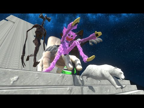 Deadly Stairs Challenge | Escape from Creepy Monster - Animal Revolt Battle Simulator