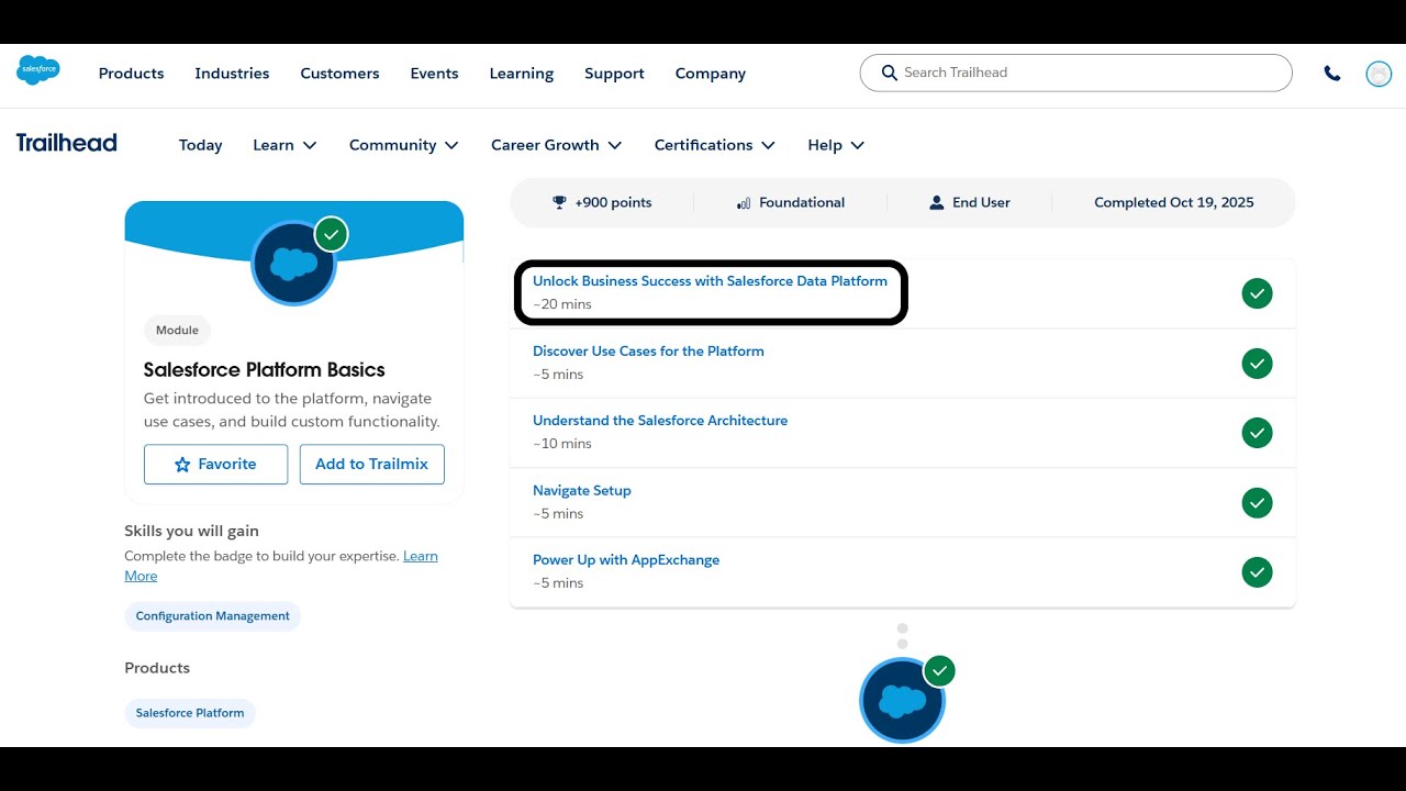 Unlock Business Success with Salesforce Data Platform | Salesforce Platform Basics | Trailhead