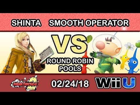 Breakthrough 2 - Shinta (Robin) Vs. SNG | Smooth Operator (Olimar) Round Robin Pools - Smash 4