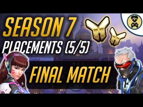 Season 7 Placements: Game 10 - FINAL MATCH | Overwatch (Competitive Gameplay)
