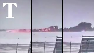 Moment Delta plane crashes in Toronto