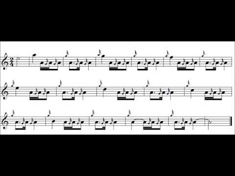 Teach Yourself Bagpipes Exercises, birl exercise low pitch normal speed