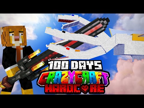 I Spent 100 Days in CRAZY CRAFT in Hardcore Minecraft