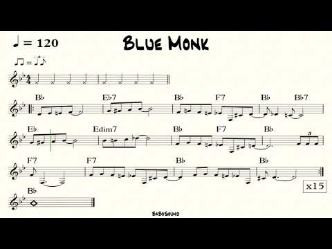 Blue Monk Melody With Metronome