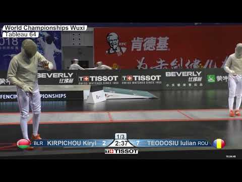 Wuxi 2018 Men Sabre Individual TEODOSIU ROU vs KIRPICHOU BLR