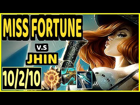 LUGER (MISS FORTUNE) vs JHIN - 10/2/10 KDA BOTTOM ADC GAMEPLAY - EUW Ranked GRANDMASTER