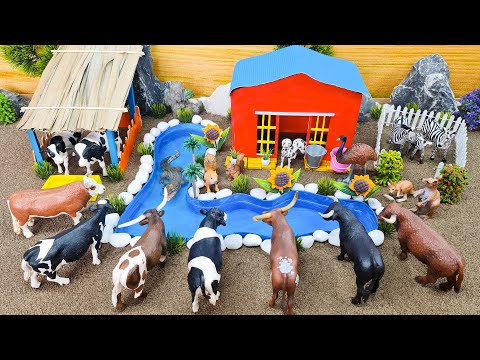 DIY how to make mini Cows, Horse Farm Diorama - Cattle Farm - Barn Animal - Farm House #13