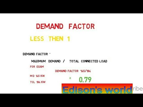 How to calculate demand factor simple formula new explanation