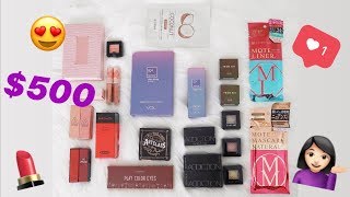 USD$500! 日韓彩妝開箱刷色 HUGE MAKEUP HAUL K-Beauty, J-Beauty Unboxing & First Impression | It‘s Jcnana 蒨蒨