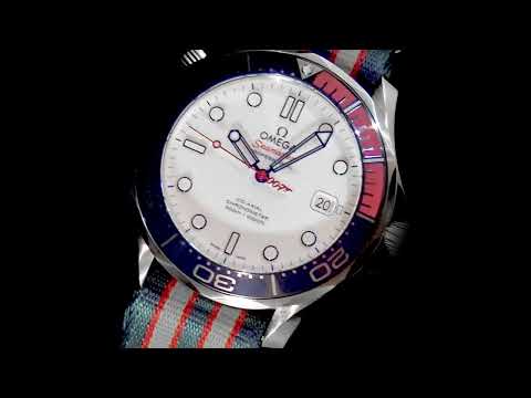 Men's Stainless Steel Omega Seamaster Diver 300m James Bond 007 Commander Automatic Watch