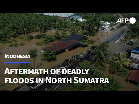 Video | Flooding in North Sumatra as Indonesia death toll passes 200 | AFP