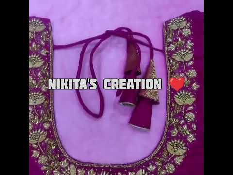 Aari with Nikita ♥️ 🪡🧵 customize your blouse design#aariworkblouse#zardosiworkblouse