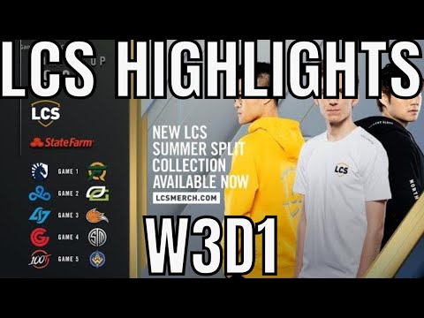 LCS Highlights ALL GAMES Week 3 Day 1 Summer 2019 Leaguee of Legends NALCS