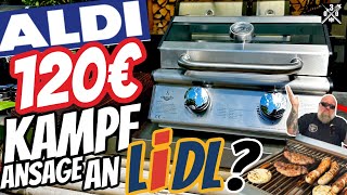 120 € 2 Brenner ALDI Grill besser als LIDL ? - 030 BBQ