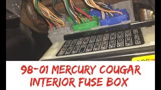 Fuse Box Location 99-02 Mercury Cougar Interior Inside 1999 2000 2001 2002