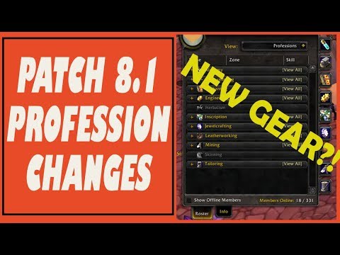 BFA Patch 8.1 Profession Changes | New Gear Could Make Lots of Gold