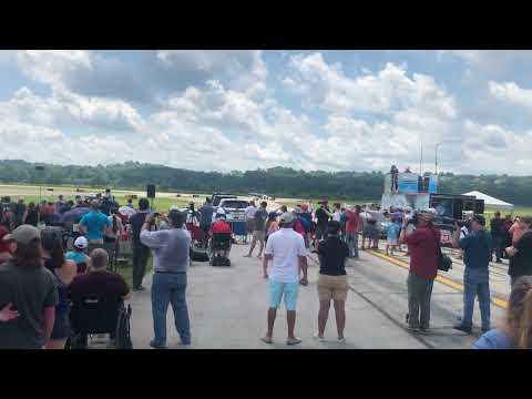 B-29, PB4Y-2, P-51D, and B-17 flyby with Spitfire getting ready to take off.