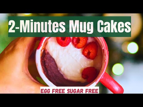 2-Minute Healthy Eggless Mug Cake Recipes | 3 Sugar Free Holiday Treats