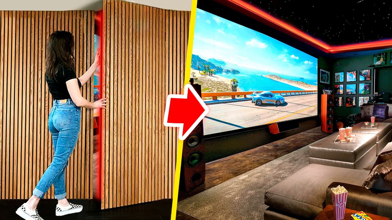 I Built a Secret Room in the Garage [Cinema + Bunker]