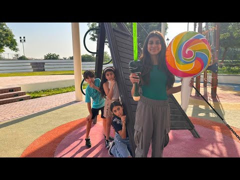 Deema and Sally Play Hide and Seek at the playground with cousins