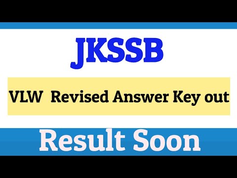 Jkssb VLW Revised Answer Key Out &amp; Result update #Jkssb #jkssbjobs