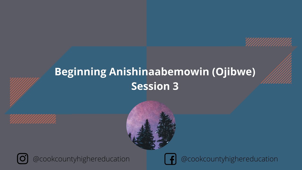 Beginning Anishinaabemowin (Ojibwe) - Session 3