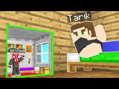TARIK'ın EVİNDE GİZLİCE BİR GÜN GEÇİRDİM - Minecraft