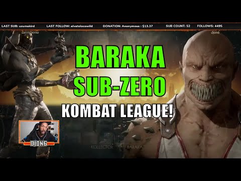 MK11: BARAKA VS KOLLECTOR - SUB ZERO VS JOHNNY CAGE - Kombat League Sets