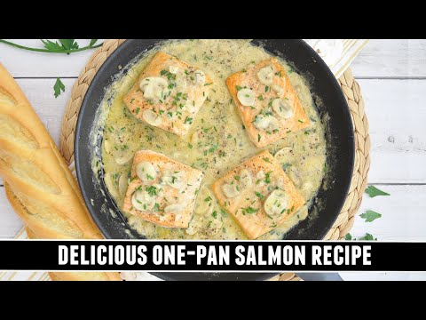 Salmon with CREAMY Mushroom Sauce | Easy, Quick, and Delicious