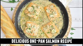 Salmon with CREAMY Mushroom Sauce | Easy, Quick, and Delicious