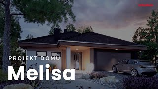 Projekt domu Melisa z garażem 2-st.: dom parterowy od Extradom.pl