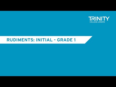 Trinity's Drum Kit Syllabus 2020 – 2023: Rudiments Initial – Grade 1