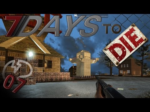 7 Days To Die Mindcrack Server - The Berlin Wall Guard Tower! #7 | Docm77