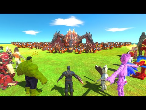 Defeat Lava Dragon - The King Of Dragon | Superhero Team VS Creepy Monster Team