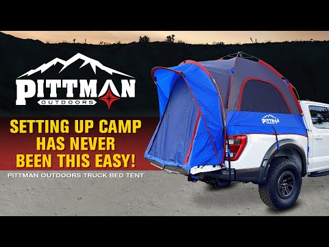 Setting up camp has never been this easy! | Pittman Outdoors Truck Bed Tent