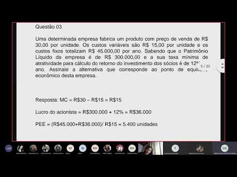 Aula 09   23 10 2020   Método de Custeio