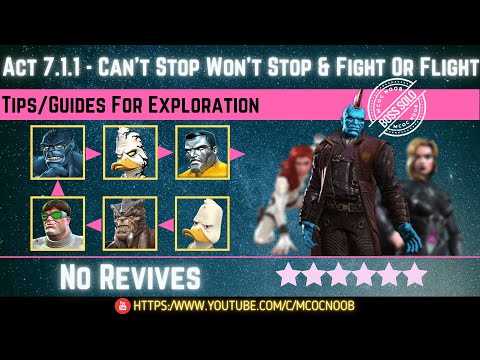 MCOC: Act 7.1.1 - Cant Stop Wont Stop & Fight or Flight -Tips/Guides-No Revives-Story quest (Book 2)