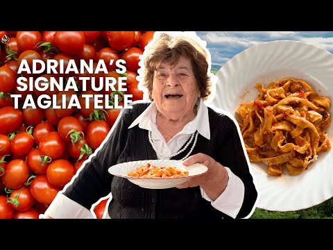 91yr old Adriana makes her signature Tagliatelle