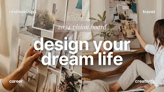 Create Your 2024 Vision Board With Me // set goals + make your dream life a reality this year