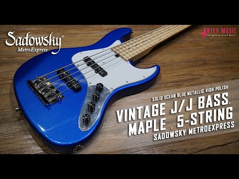5-струнная бас-гитара SADOWSKY MetroExpress 21-Fret Vintage J/J Bass, Maple, 5-String (OCBM High Polish) - фото 1 - id-p2733581752