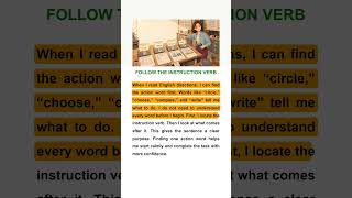 FOLLOW THE INSTRUCTION VERB | English Reading & Listening Practice (A2-B1)