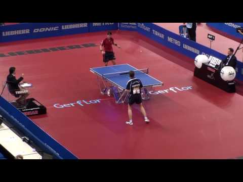 Table Tennis EM Stuttgart 2009 Tennis EM Stuttgart 2009  Werner Schlager   Michael Maze  4 Satz bis