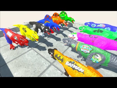 Death Fall Rescue ALL Dinosaurs - Animal Revolt Battle Simulator
