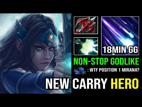NEW SAFELANE HERO 18Min GG Nonstop Godlike Mirana with Brutal Right Click 11K MMR Dota 2