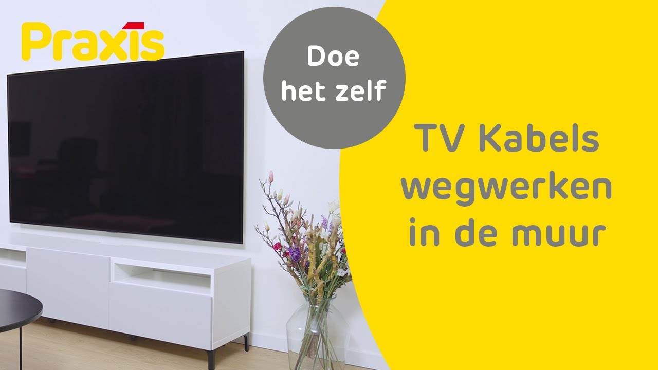 TV kabels wegwerken in de muur