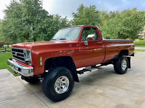 1976 Chevy K20 Lifted and Fully Restored - Available at www.bluelineclassics.com