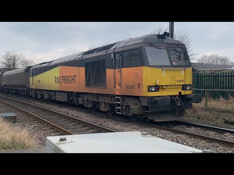 Class 60 60096 Impetus Passing Romanby Road LC