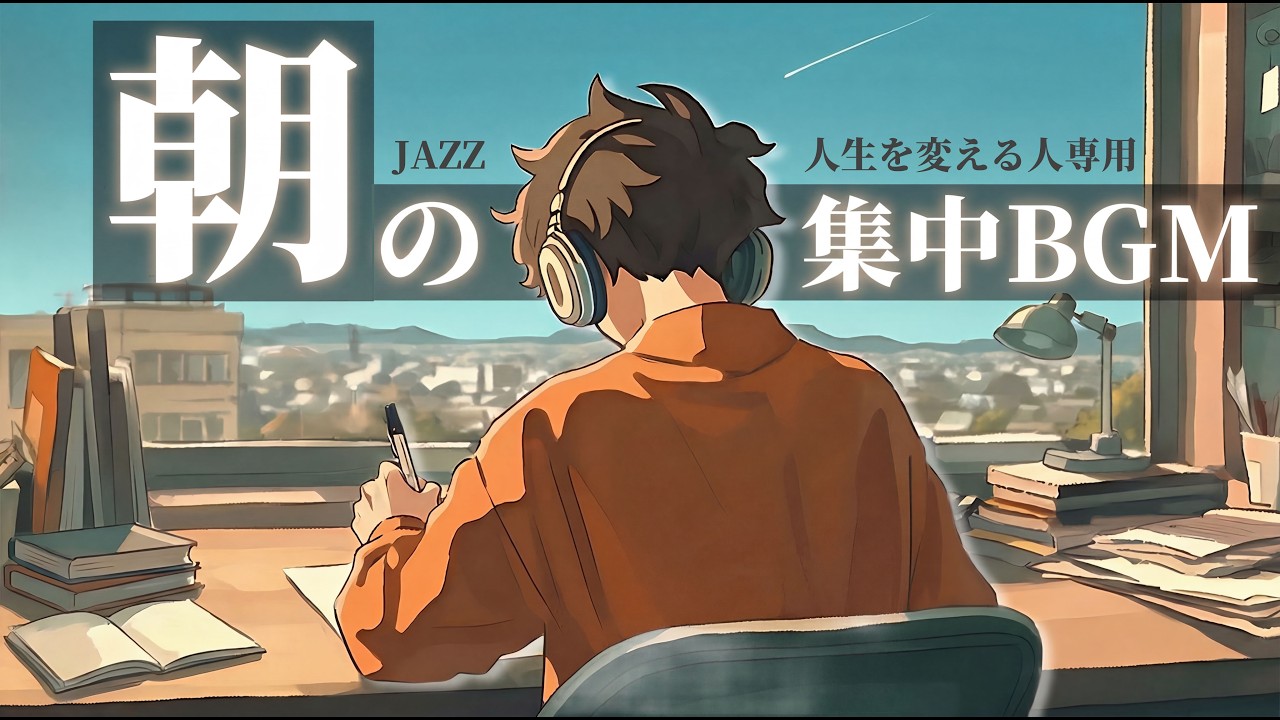 【朝活×勉強用BGM】10倍はかどるオススメのジャズ音楽 ｜ポモドーロ25/5×90分（作業用)