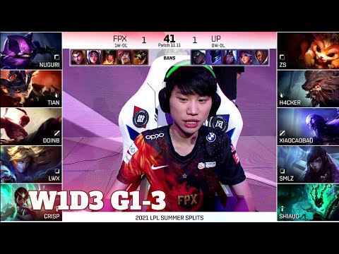 FPX vs UP - Game 3 | Week 1 Day 3 LPL Summer 2021 | FunPlus Phoenix vs Ultra Prime G3
